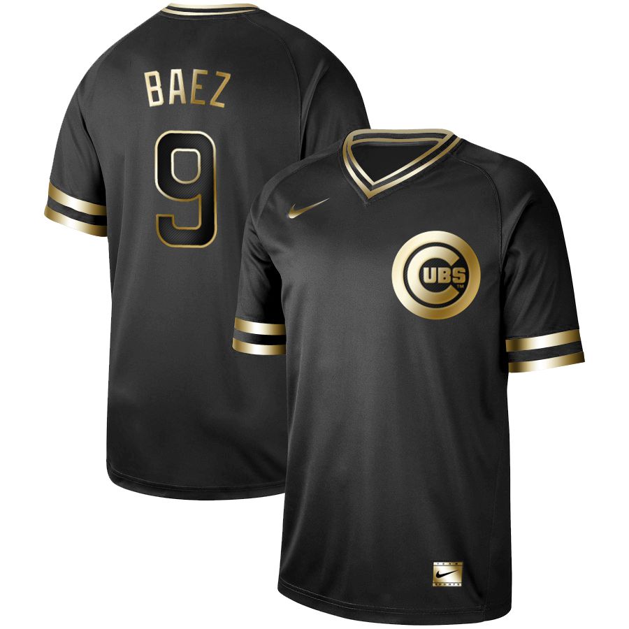 Men Chicago Cubs #9 Baez Nike Black Gold MLB Jerseys->pittsburgh pirates->MLB Jersey